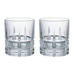 Social by Jason Atherton Handcut Cut Crystal Glass Double Old Fashioned Tumbler, 300ml, Set of 2
